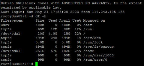 space of vm